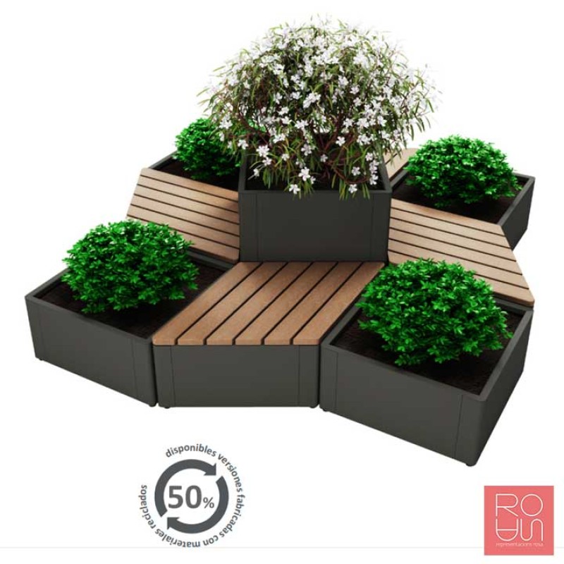 Banc Osaka (Conjunt de banc i jardinera)